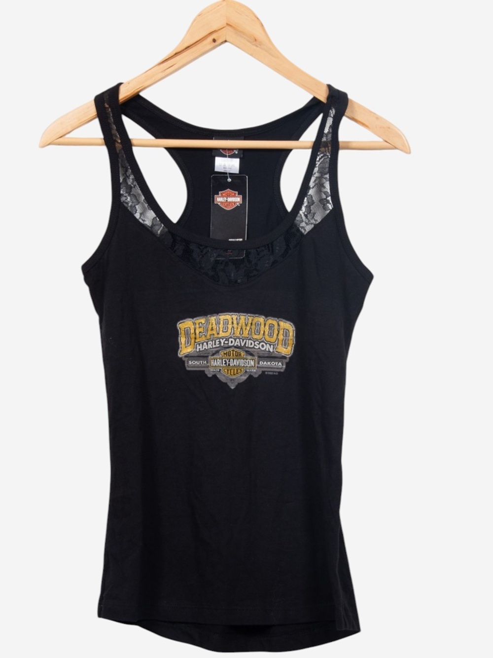 black harley davidson lace biker motorcycle tank top